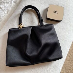 Black Satin Handbag Mini